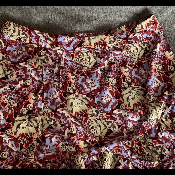Free People Nadia Floral Ruffled Mini Skirt Size 4 - Picture 7 of 8